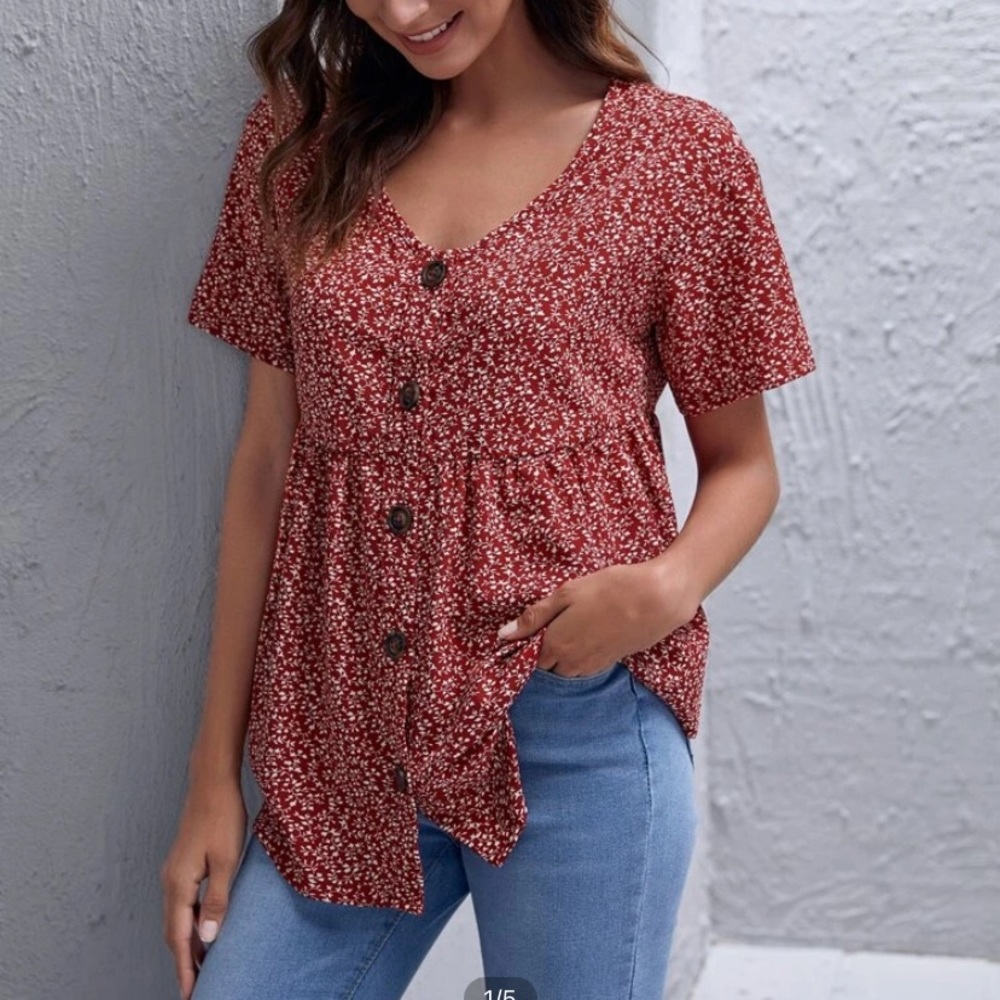 Button Front Blouse